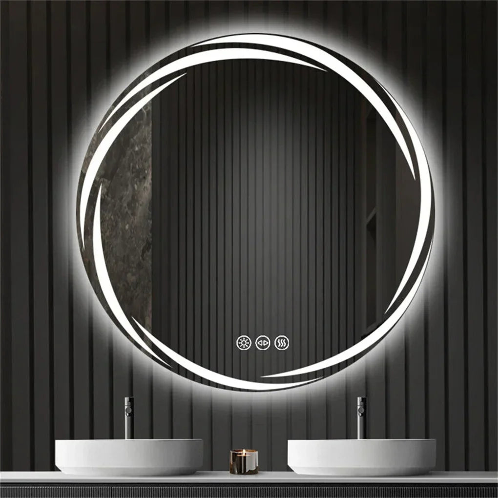 Bathroom Mirror Frameless Anti-Fog 3-Color LED