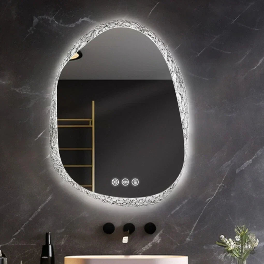 Bathroom Mirror Frameless LED Dimmable Touch Sensor Anti-Fog