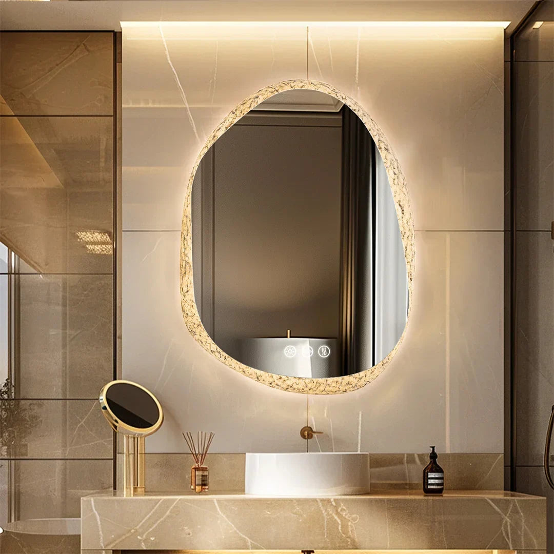 Bathroom Mirror Frameless LED Dimmable Touch Sensor Anti-Fog