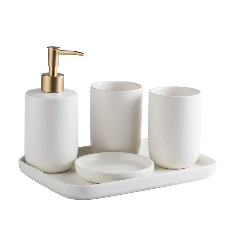 Bathroom Set Ceramic Minimalist Set Of 4