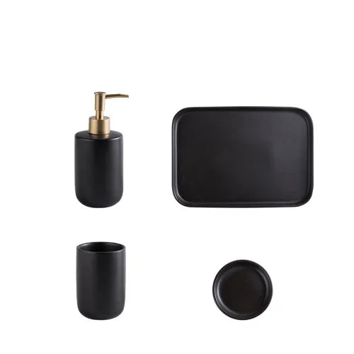 Bathroom Set Ceramic Minimalist Set Of 4