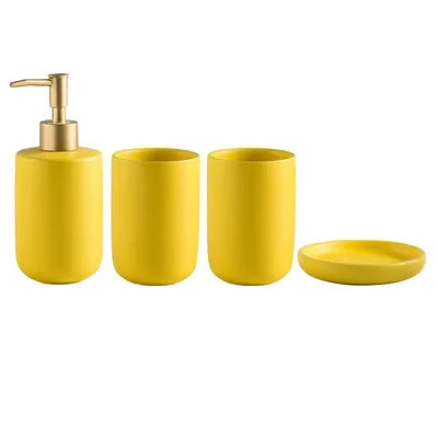 Bathroom Set Ceramic Minimalist Set Of 4