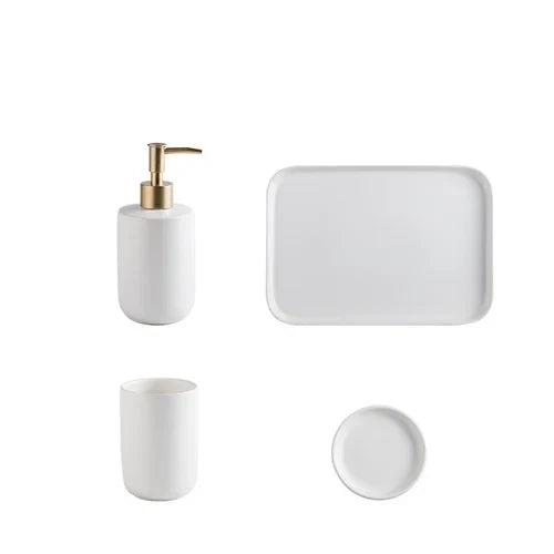 Bathroom Set Ceramic Minimalist Set Of 4