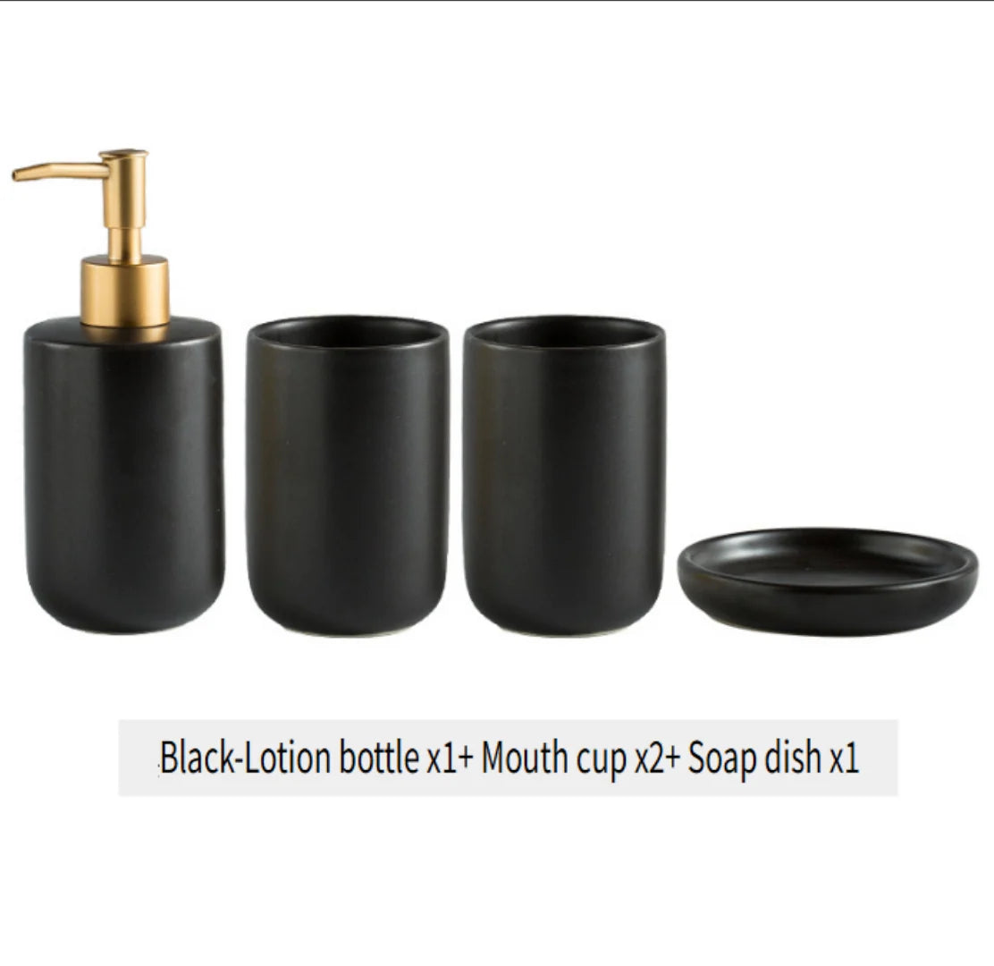 Bathroom Set Ceramic Minimalist Set Of 4