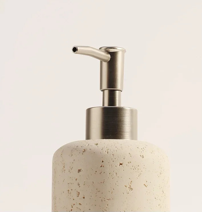 Bathroom Set Limestone-Look Ceramic Three-Piece