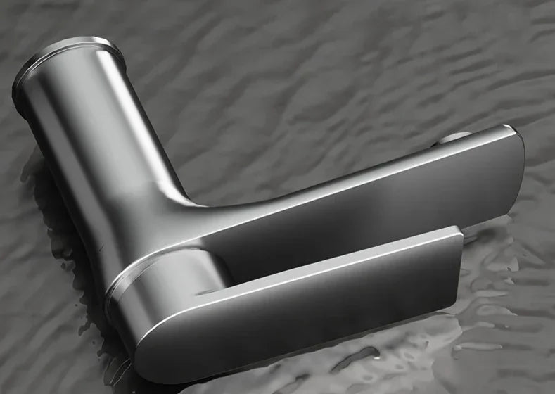 Bathroom Sink Faucet Single-Handle Stainless Steel Deck-Mount