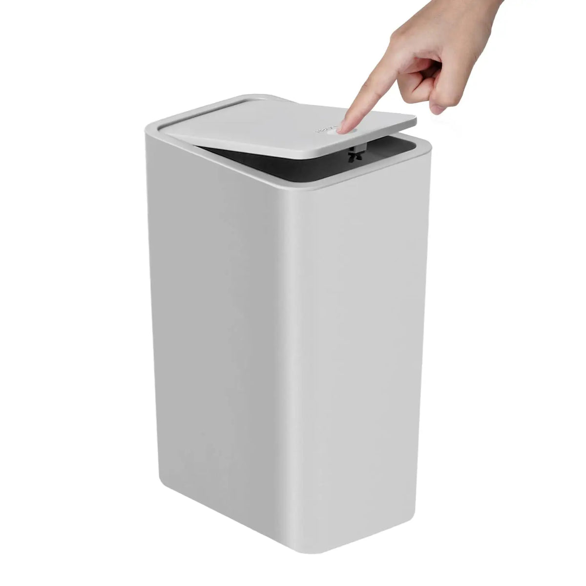 Bathroom Trash Can Push-Lid Odor Control 2.6 Gallon