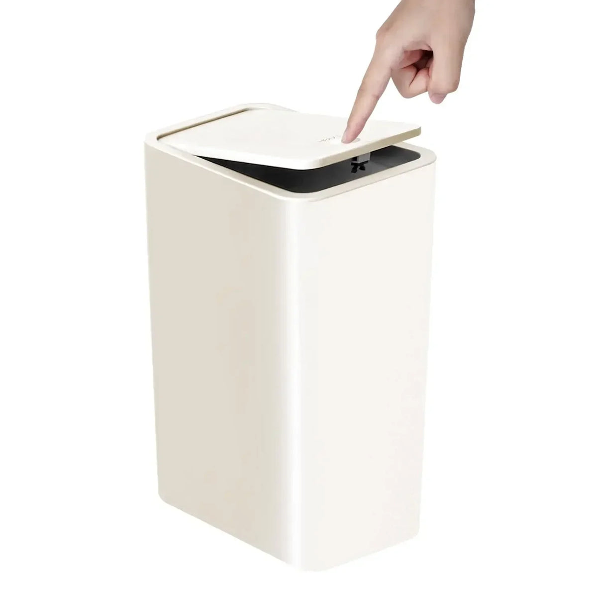 Bathroom Trash Can Push-Lid Odor Control 2.6 Gallon