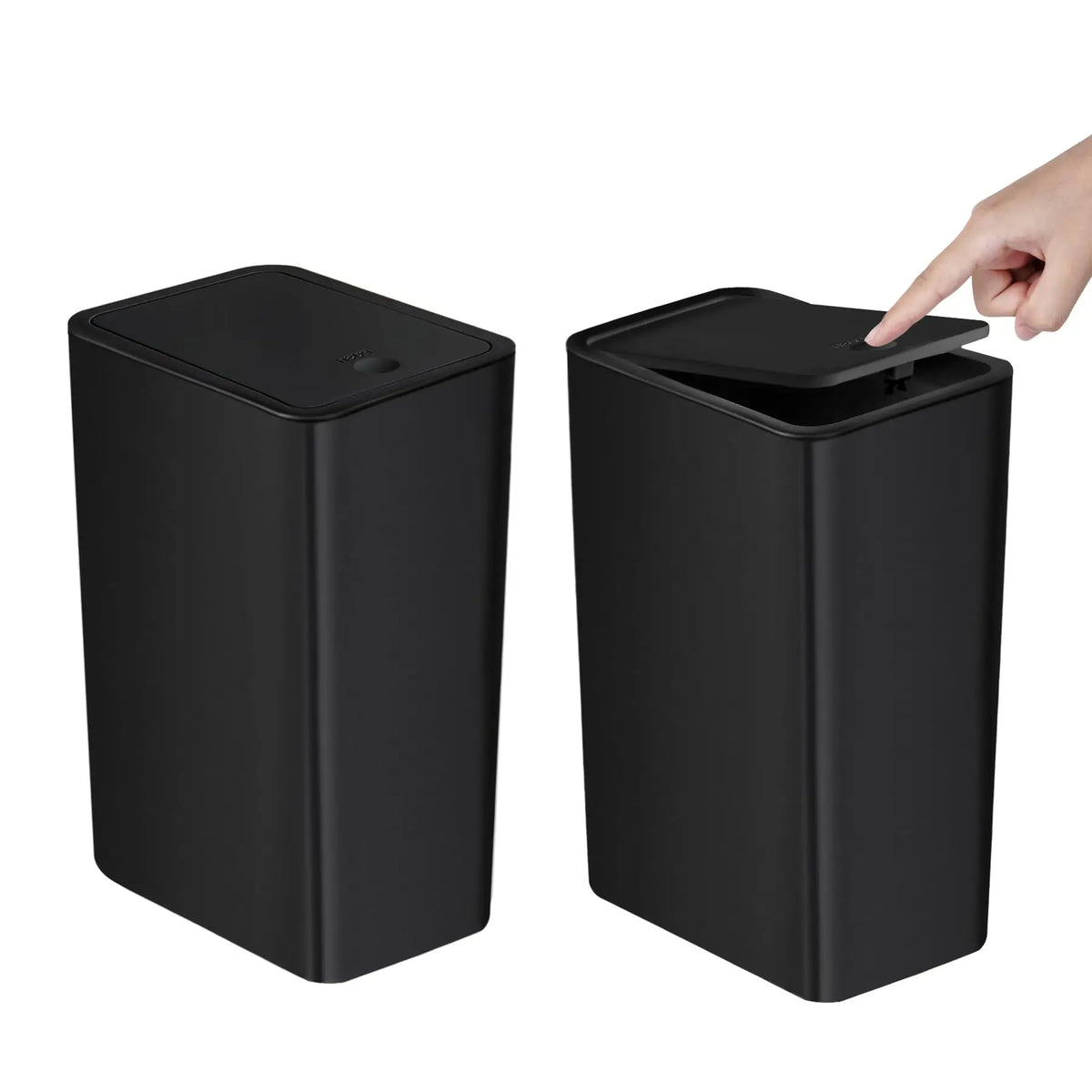Bathroom Trash Can Push-Lid Odor Control 2.6 Gallon