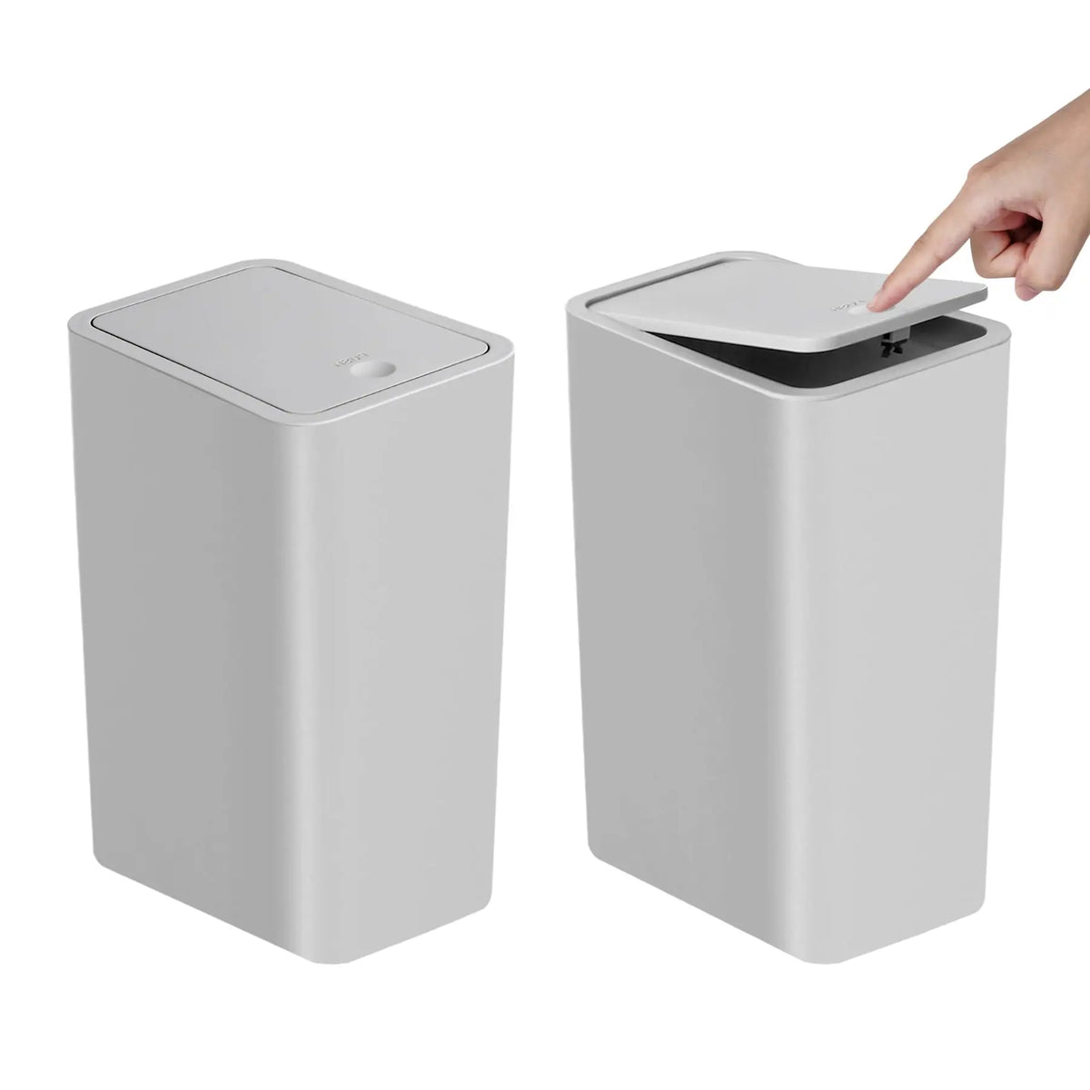 Bathroom Trash Can Push-Lid Odor Control 2.6 Gallon