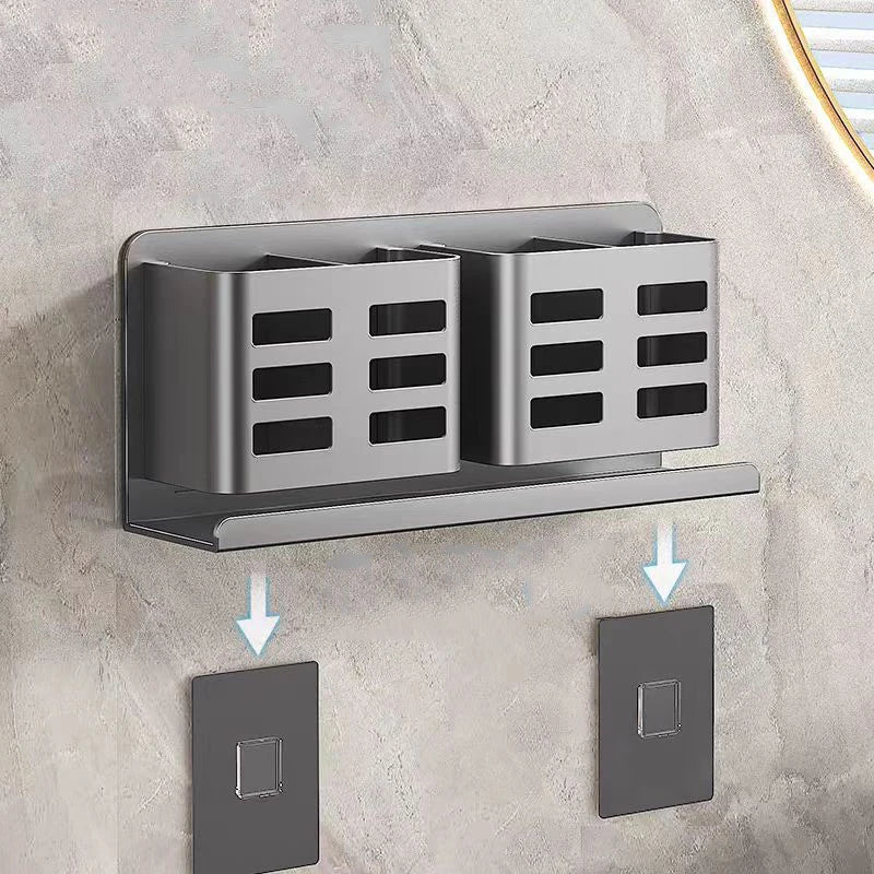 Bathroom Wall Shelf No-Drill Rust-Resistant Aluminum
