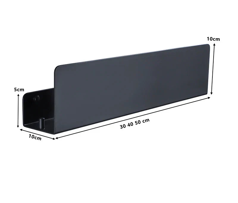 Bathroom Wall Shelf Organizer Rustproof Aluminum Integrated Hooks