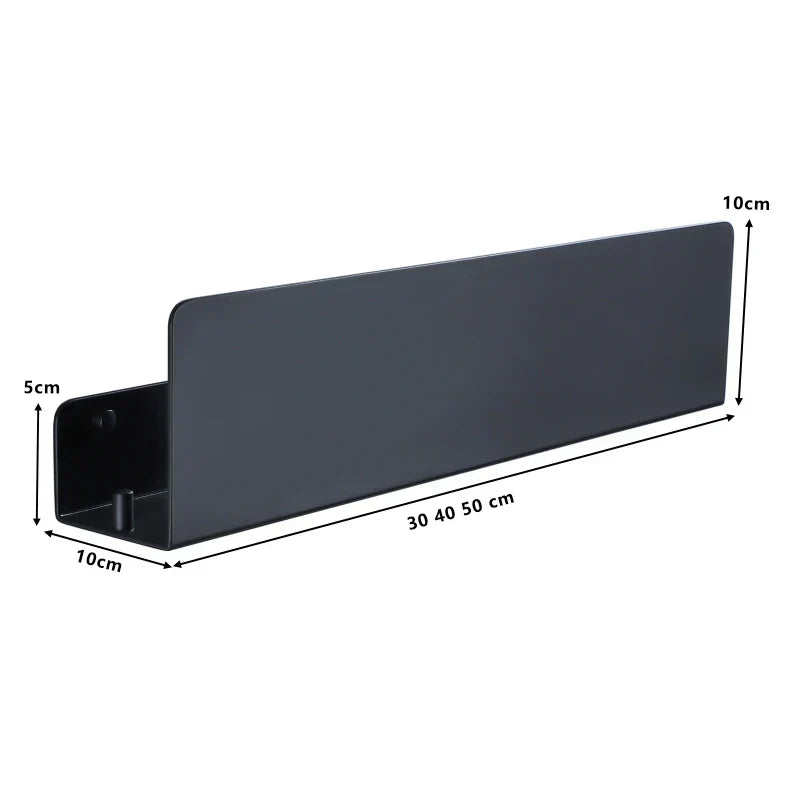 Bathroom Wall Shelf Organizer Rustproof Aluminum Integrated Hooks