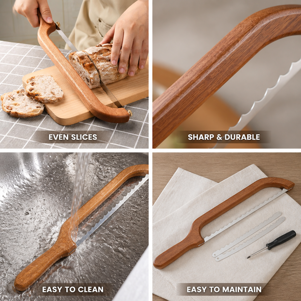 Bread Slicer 10.8 Inch Serrated Stainless Steel