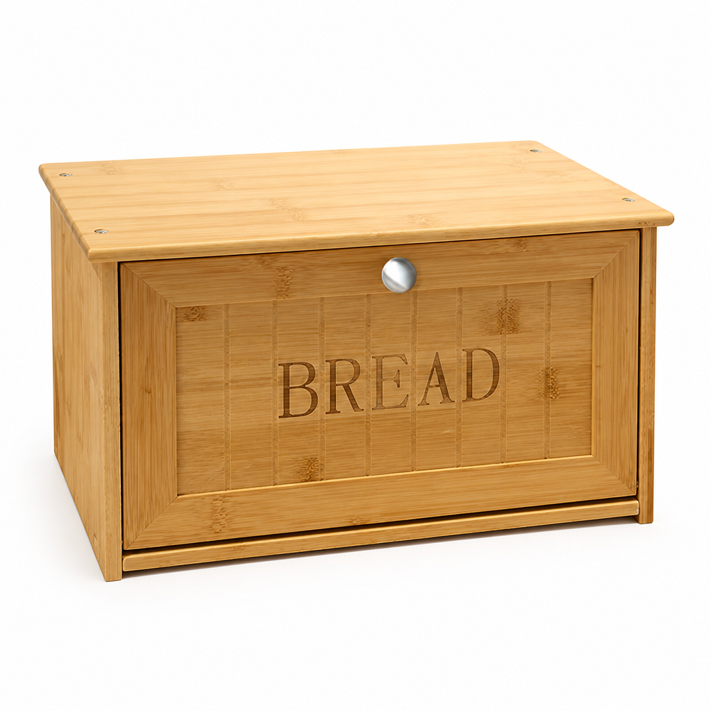 Bread Storage Box Bamboo Ventilated Large Capacity