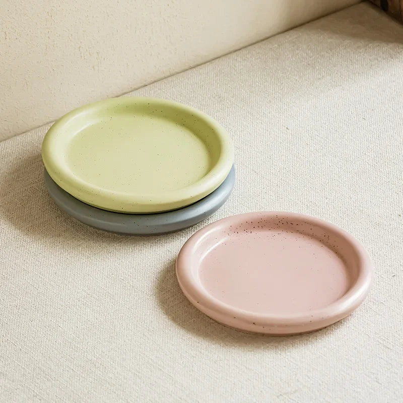 Breakfast & Dessert Plate Ceramic Pastel Easy-Clean