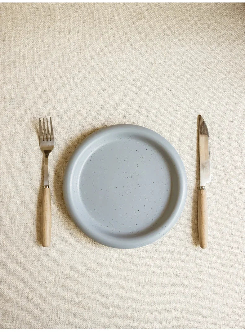 Breakfast & Dessert Plate Ceramic Pastel Easy-Clean