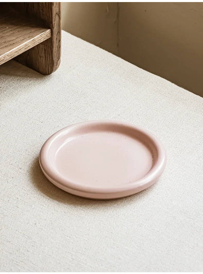 Breakfast & Dessert Plate Ceramic Pastel Easy-Clean