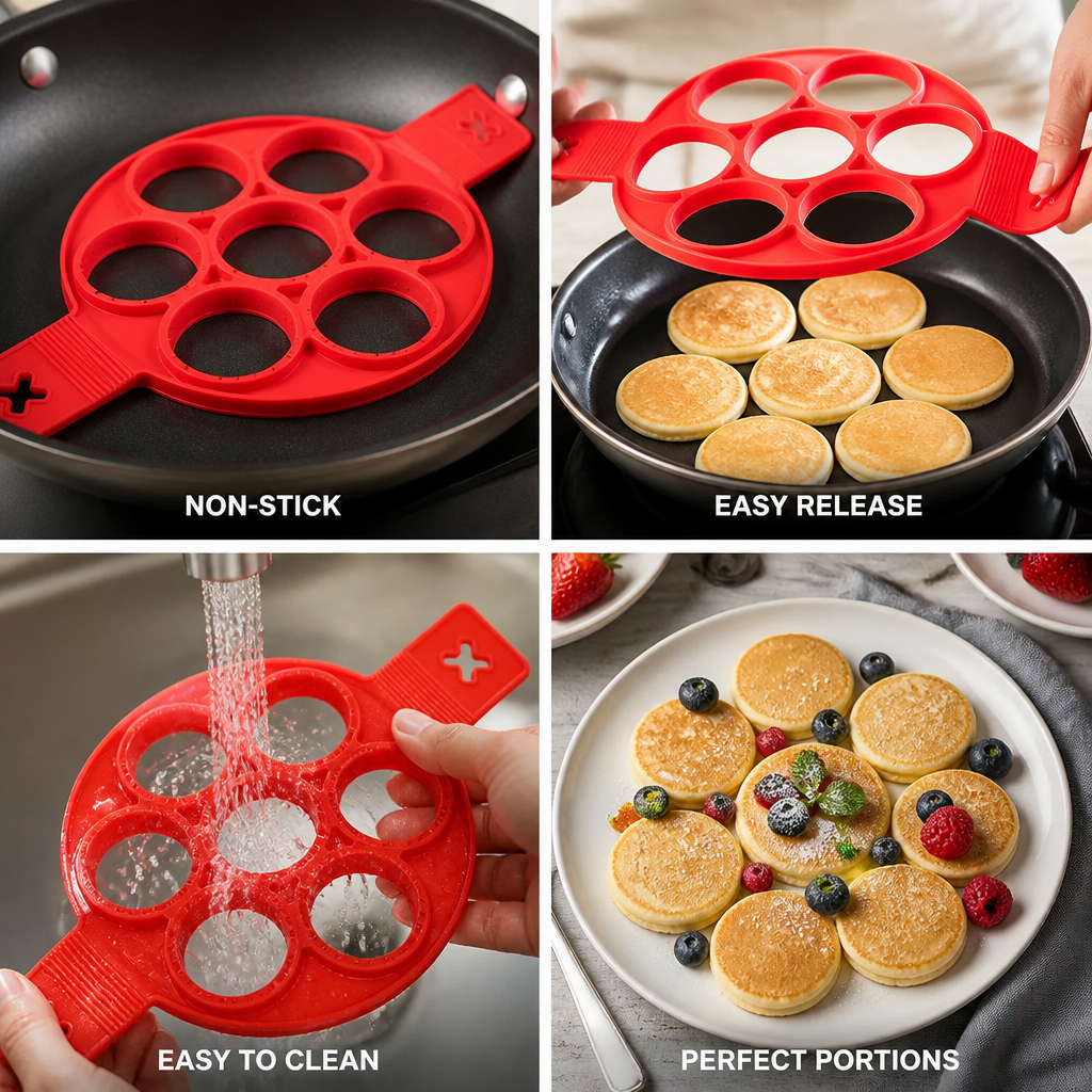 Breakfast Pan Molded Silicone Non-Stick