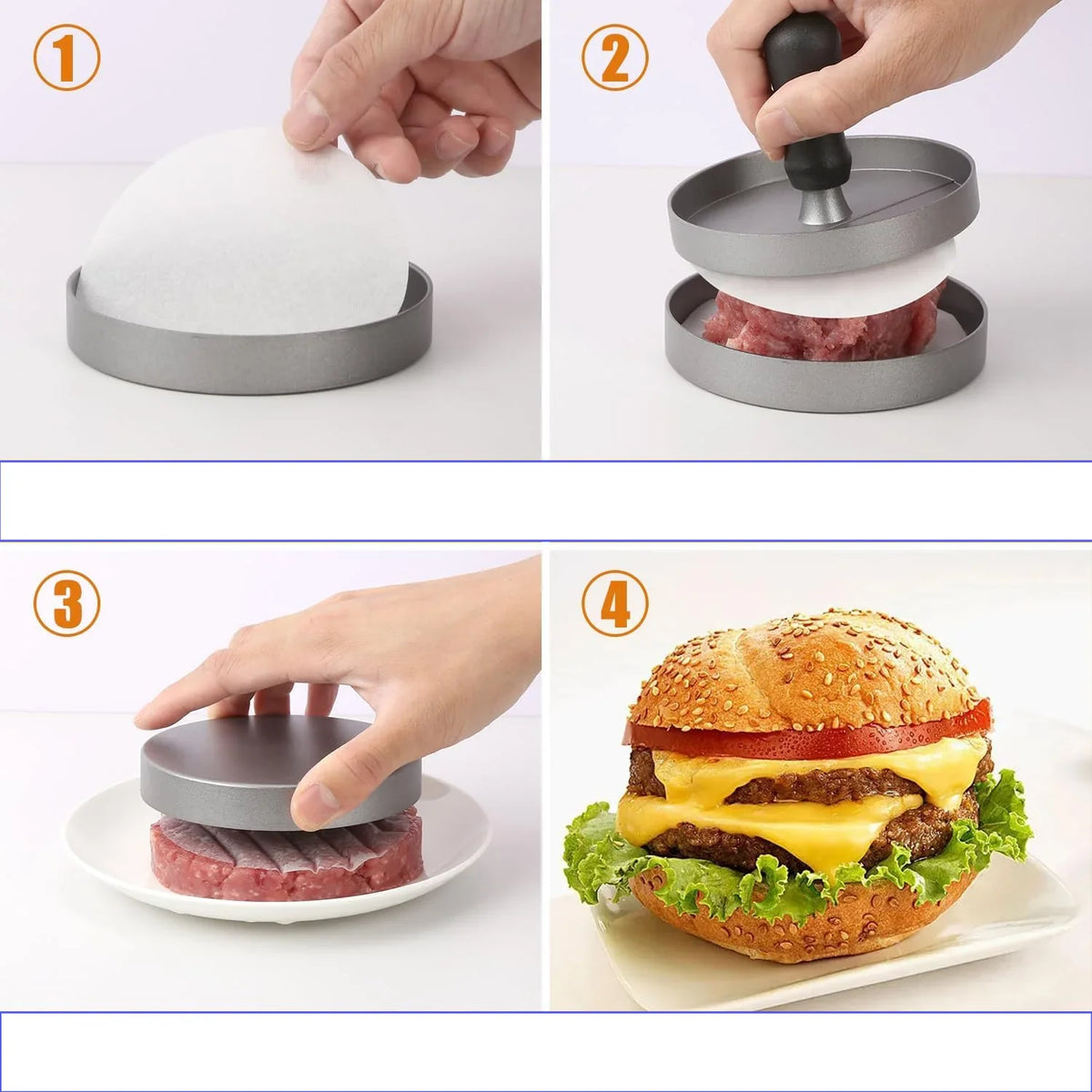 Burger Press Nonstick Aluminum 4.3 Inch