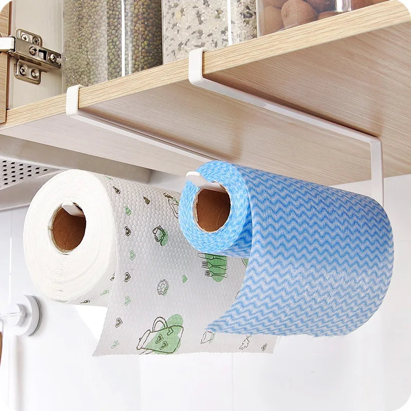 Cabinet Door Paper & Towel Holder No Drill Rust-Resistant