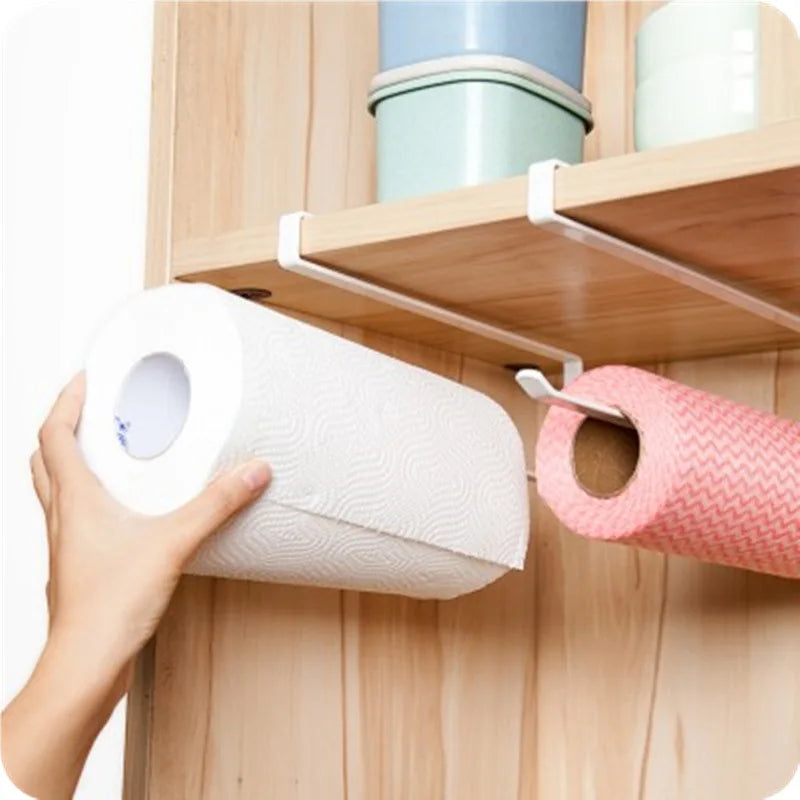 Cabinet Door Paper & Towel Holder No Drill Rust-Resistant