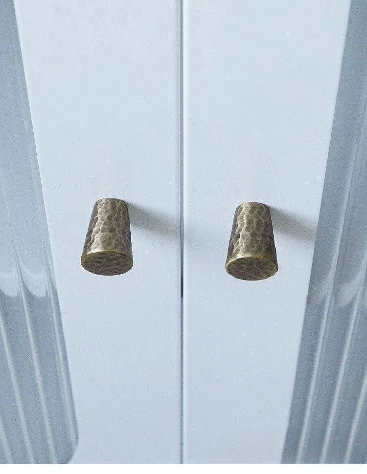 Cabinet & Drawer Handle Hand-Hammered Solid Brass Corrosion-Resistant