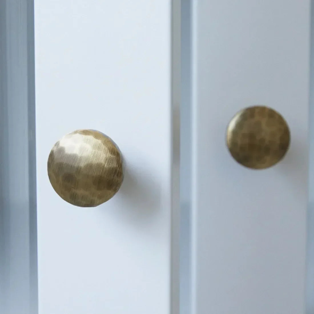 Cabinet & Drawer Handle Hand-Hammered Solid Brass Corrosion-Resistant