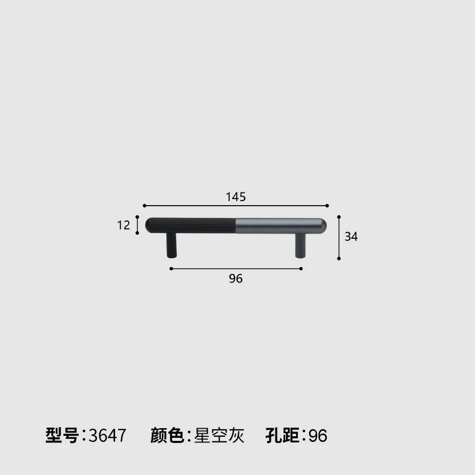Cabinet & Drawer Handle Matte Aluminum Screws Included