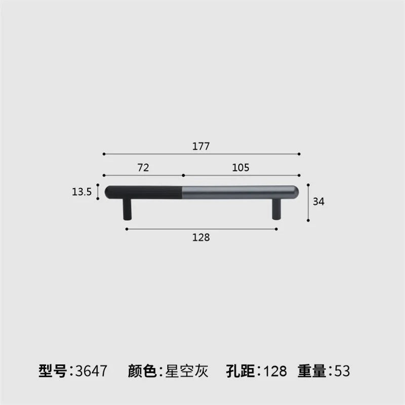 Cabinet & Drawer Handle Matte Aluminum Screws Included