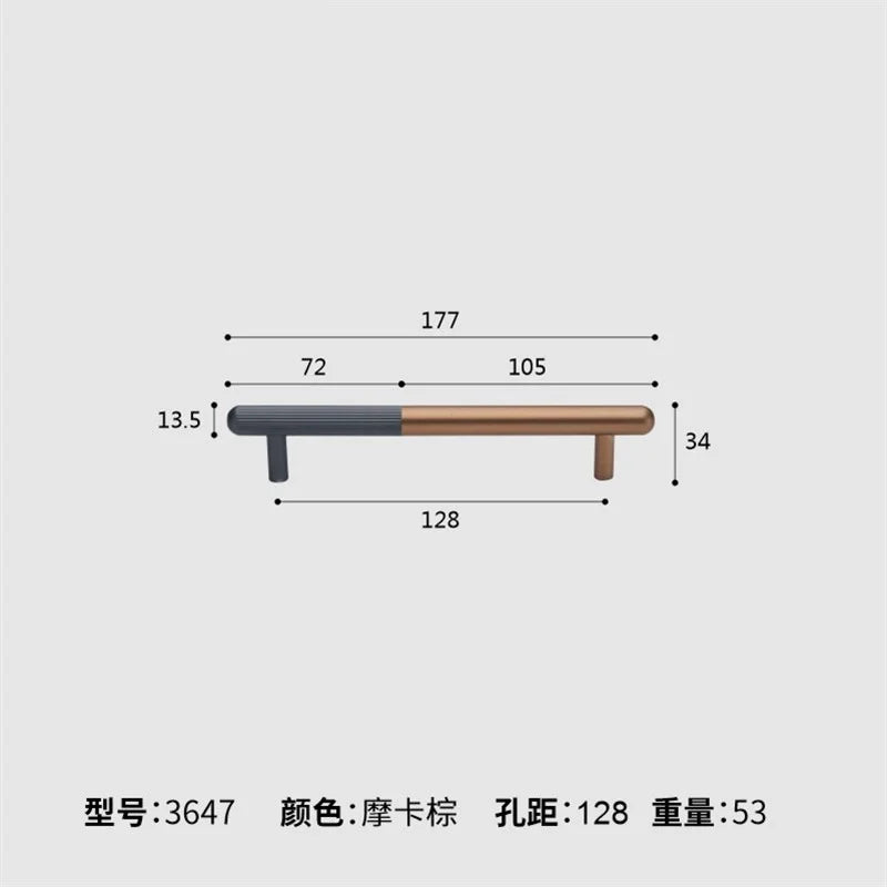 Cabinet & Drawer Handle Matte Aluminum Screws Included