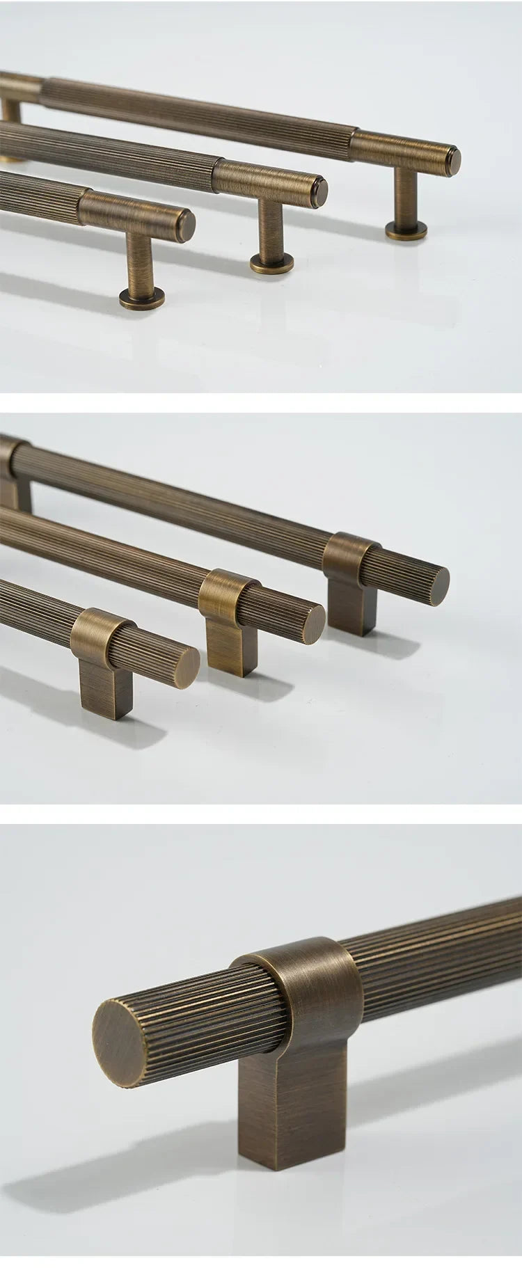 Cabinet & Drawer Handle Solid Brass Electrolytic Finish