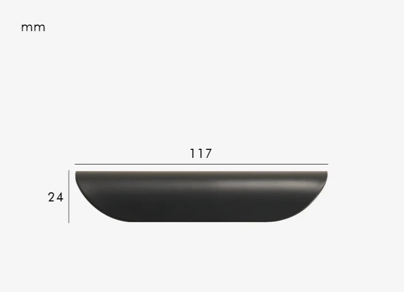 Cabinet & Drawer Pull Solid Brass Curved Shell