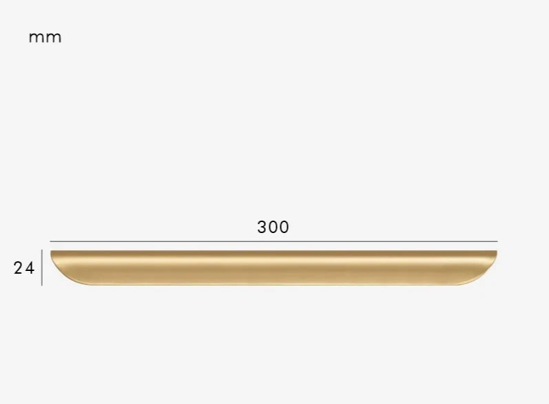 Cabinet & Drawer Pull Solid Brass Curved Shell