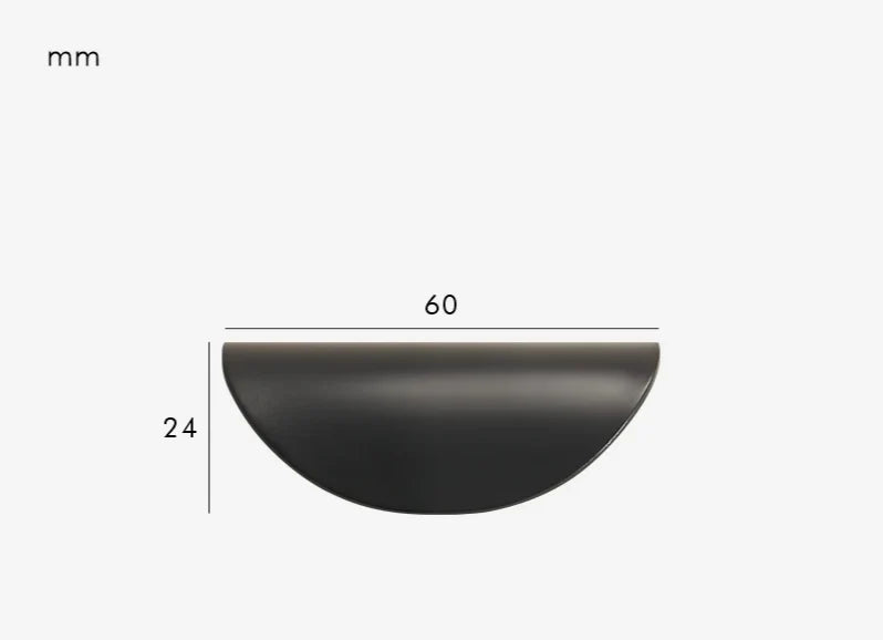 Cabinet & Drawer Pull Solid Brass Curved Shell