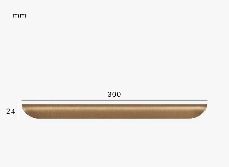 Cabinet & Drawer Pull Solid Brass Curved Shell
