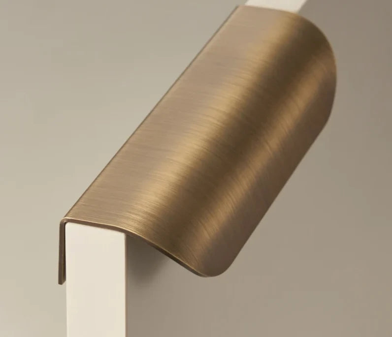Cabinet & Drawer Pull Solid Brass Curved Shell