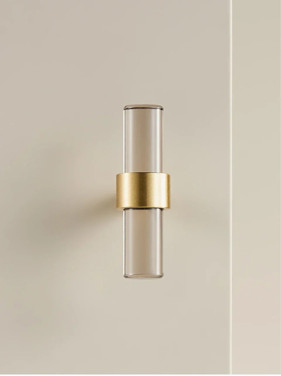 Cabinet Handle Solid Brass & Acrylic Adjustable 96mm