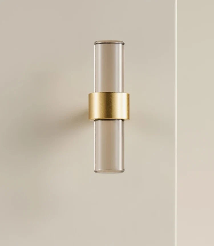 Cabinet Handle Solid Brass & Acrylic Adjustable 96mm