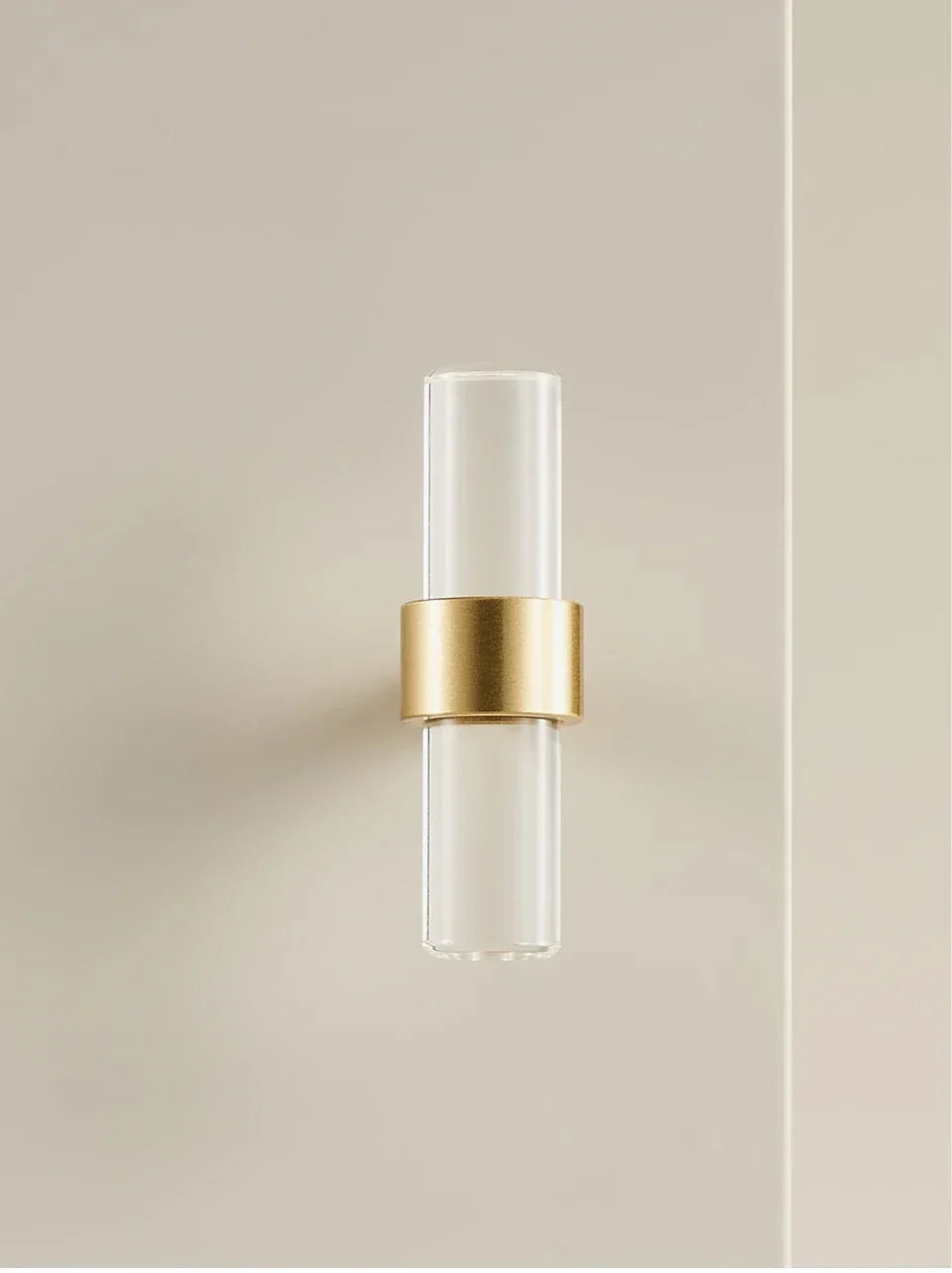 Cabinet Handle Solid Brass & Acrylic Adjustable 96mm