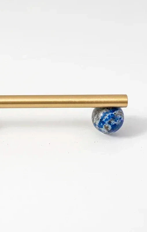 Cabinet Handles & Knobs Solid Brass Marble Accent