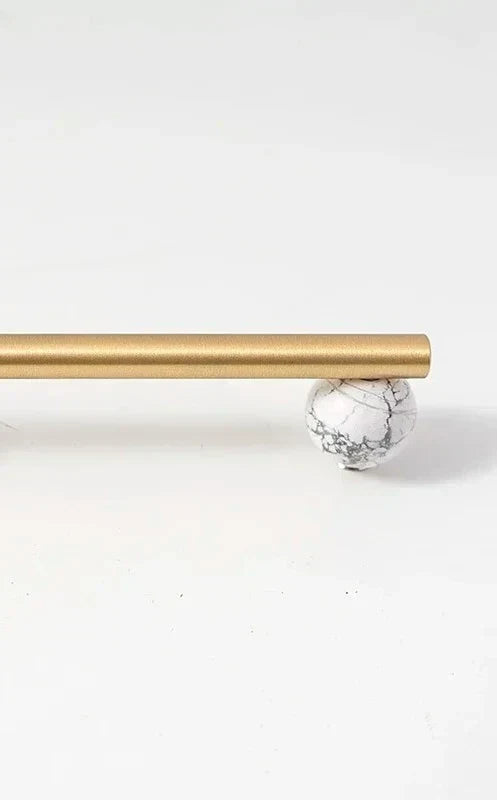 Cabinet Handles & Knobs Solid Brass Marble Accent