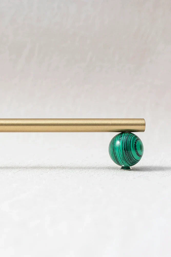 Cabinet Handles & Knobs Solid Brass Marble Accent