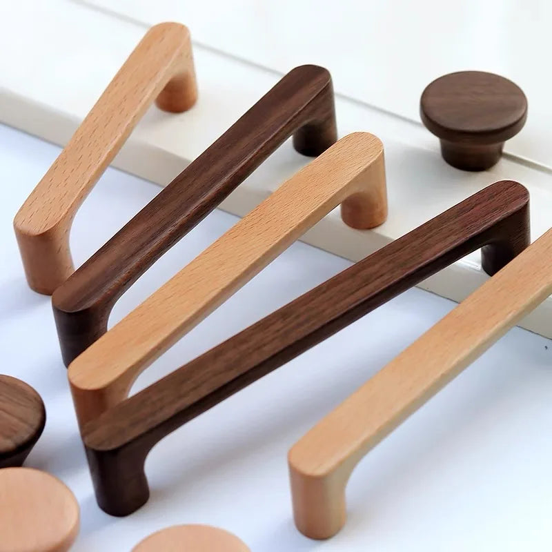 Cabinet Knob Solid Beech Or Walnut Includes Screw