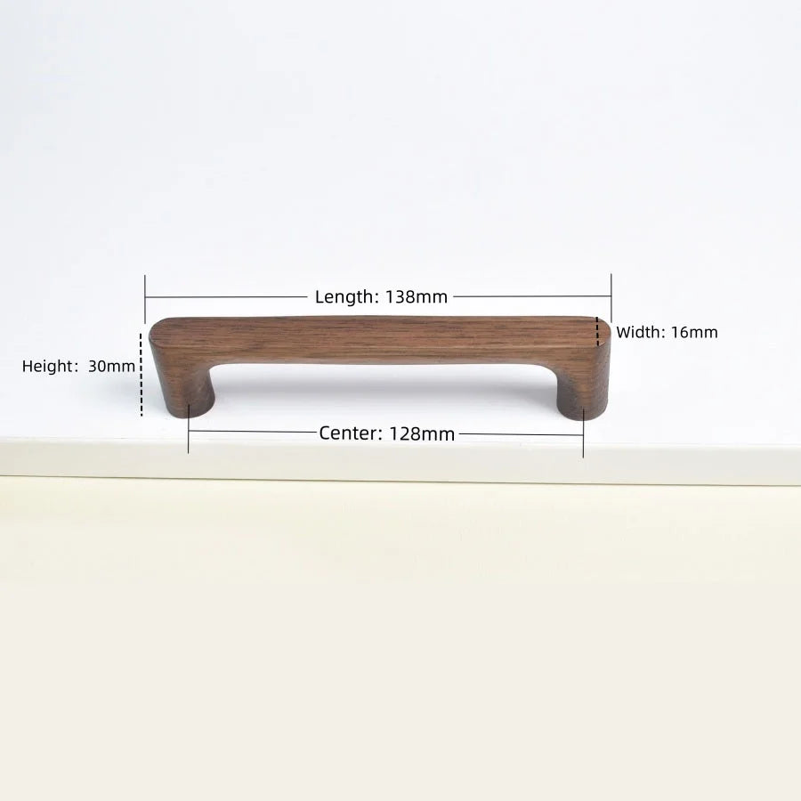 Cabinet Knob Solid Beech Or Walnut Includes Screw