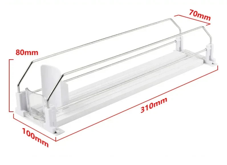 Can Organizer Self-Sliding Adjustable Width Durable ABS