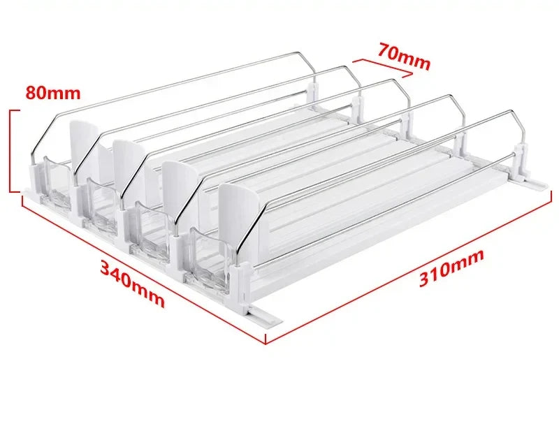 Can Organizer Self-Sliding Adjustable Width Durable ABS