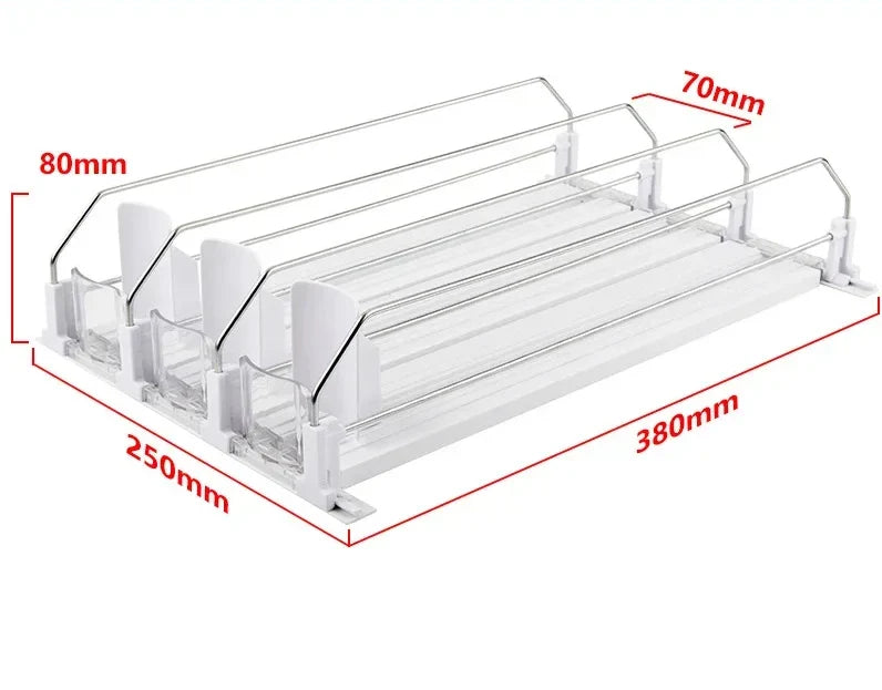 Can Organizer Self-Sliding Adjustable Width Durable ABS
