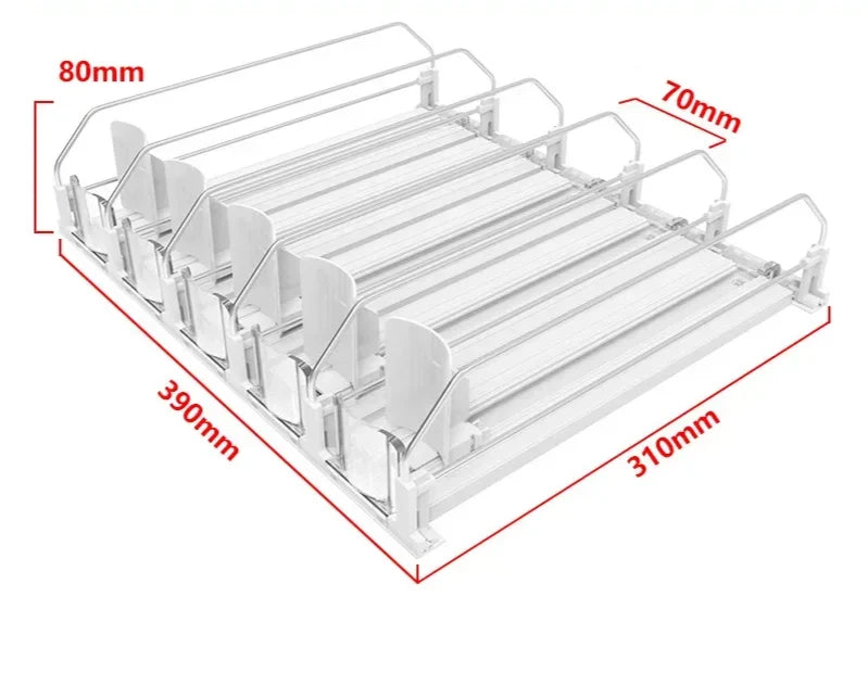 Can Organizer Self-Sliding Adjustable Width Durable ABS