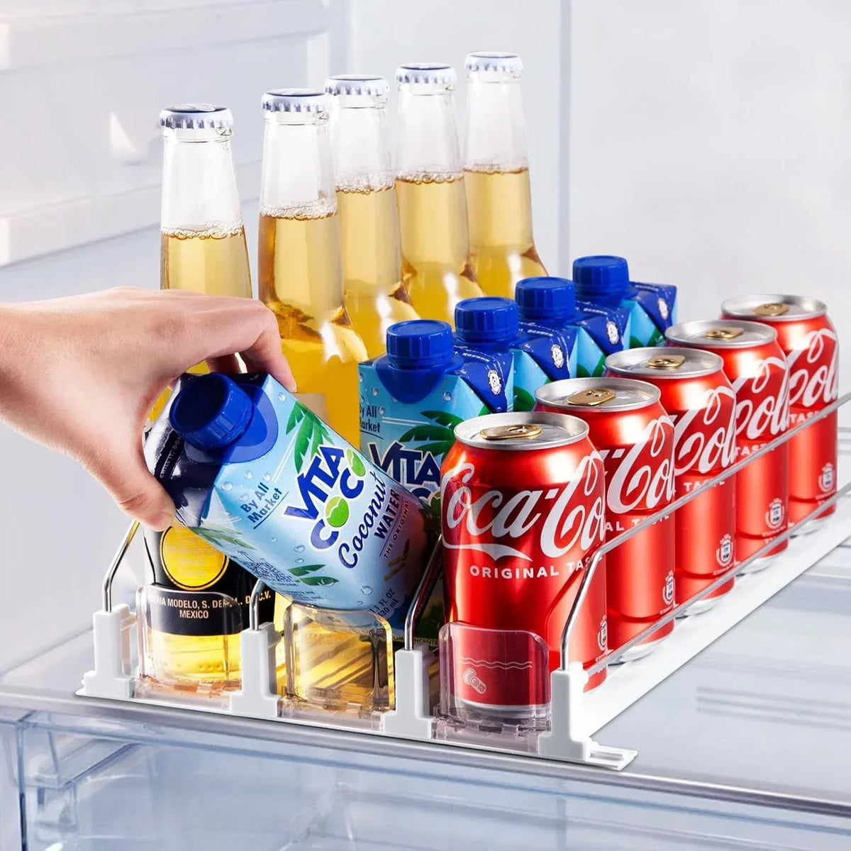 Can Organizer Self-Sliding Adjustable Width Durable ABS